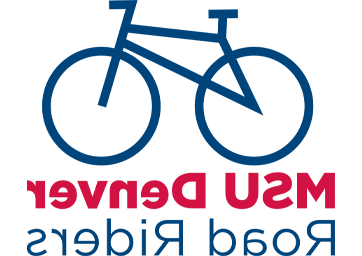 密歇根州立大学丹佛 Road Riders logo with a bike above the text